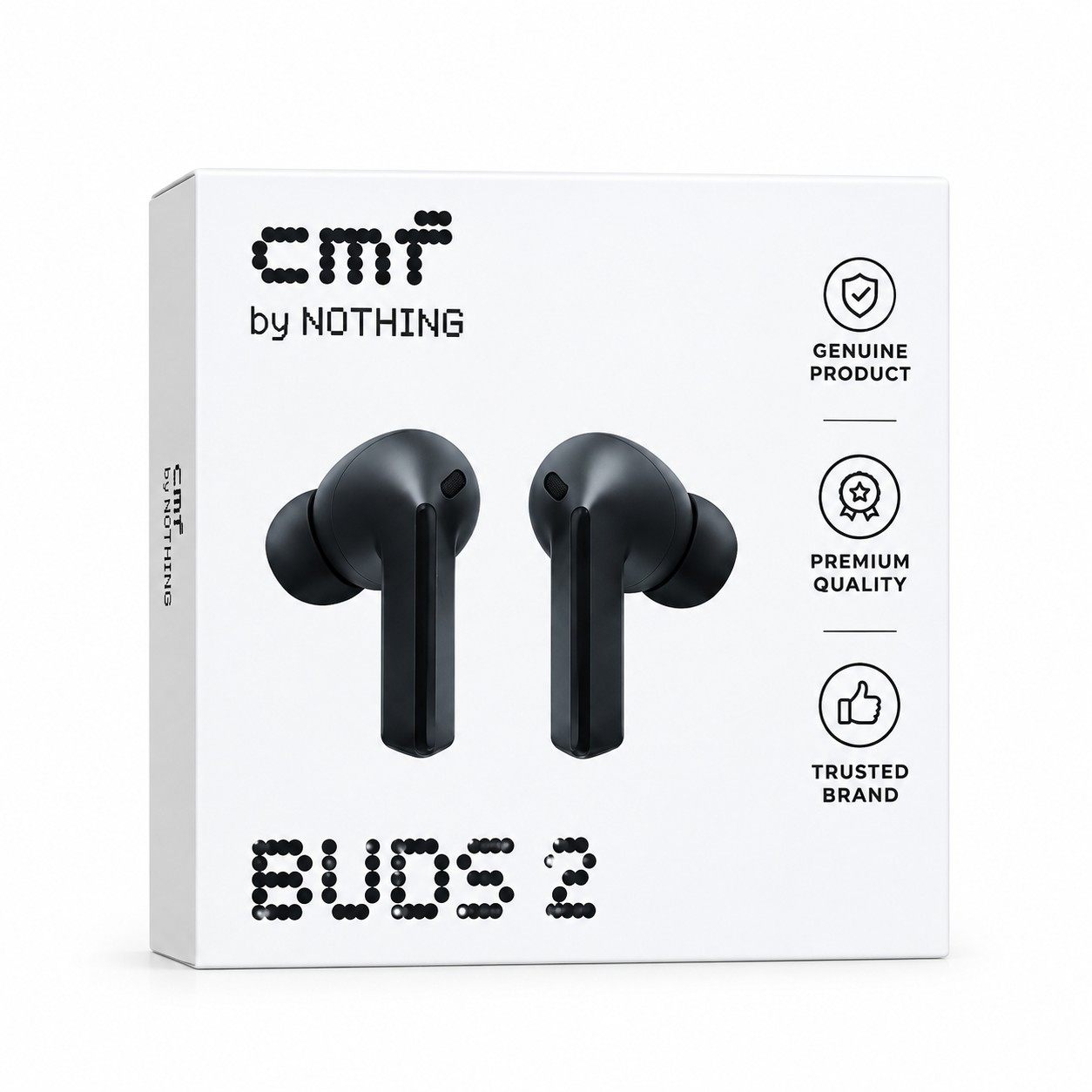 CMF Buds 2 TWS Wireless Earbuds Black with 48dB Hybrid ANC