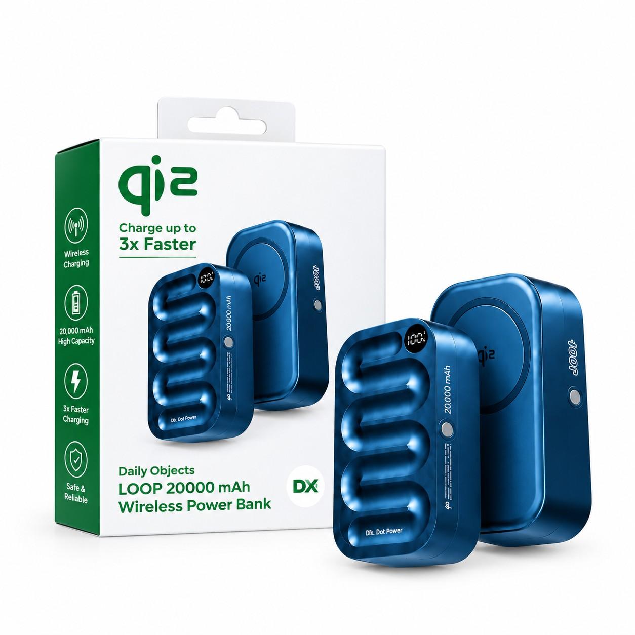 DailyObjects Loop 20000mAh Qi2 MagSafe Power Bank with 15W Wireless Charging