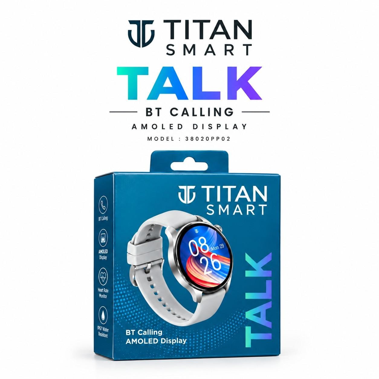 TITAN SMART 3.0 BLUETOOTH CALLING SMARTWATCH AMOLED with 410 × 502 Pixels