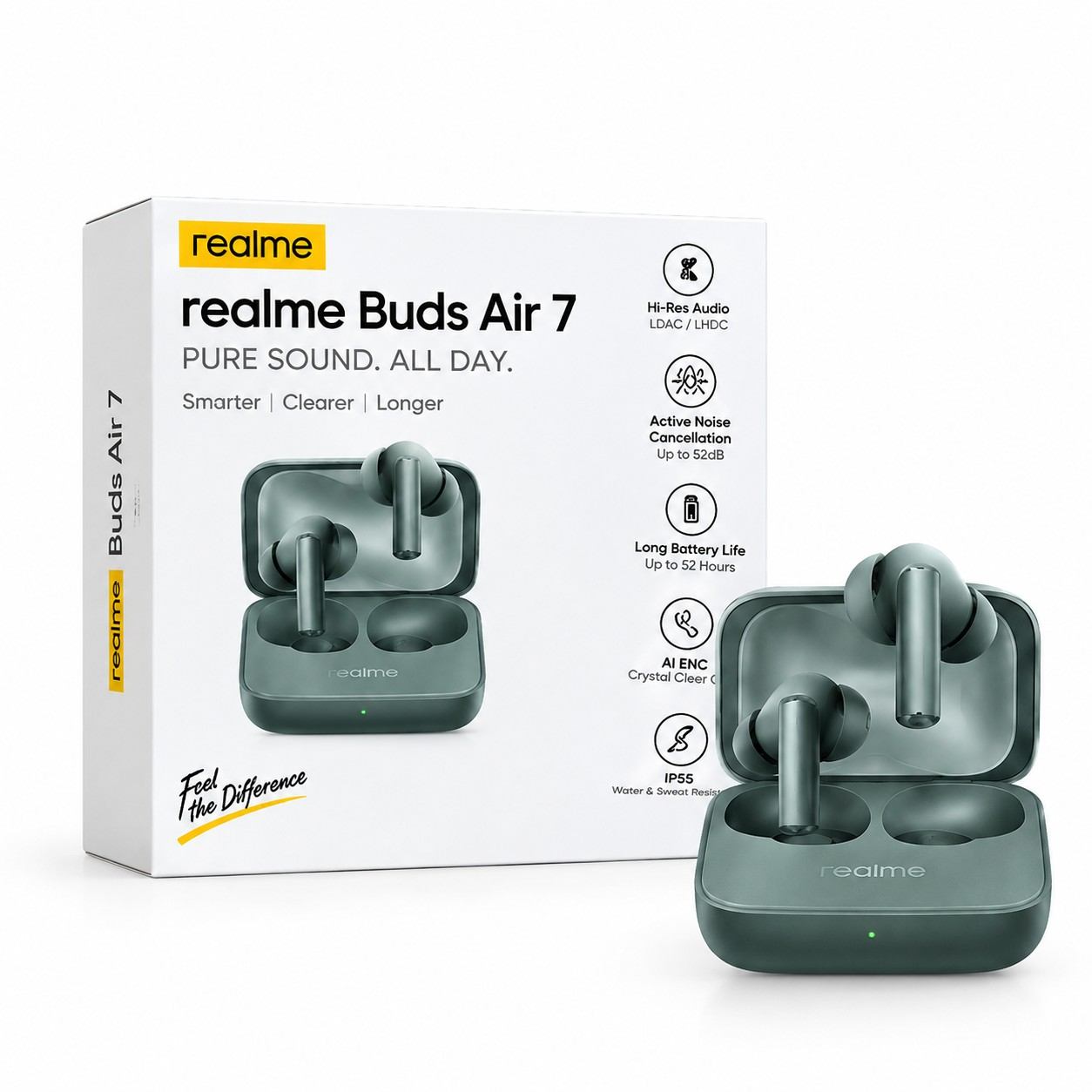 realme Buds Air 7 TWS Earbuds with 52dB ANC and 52 Hours Playback