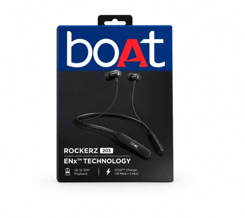boAt Rockerz 203 Bluetooth Neckband with 40 Hours Playback