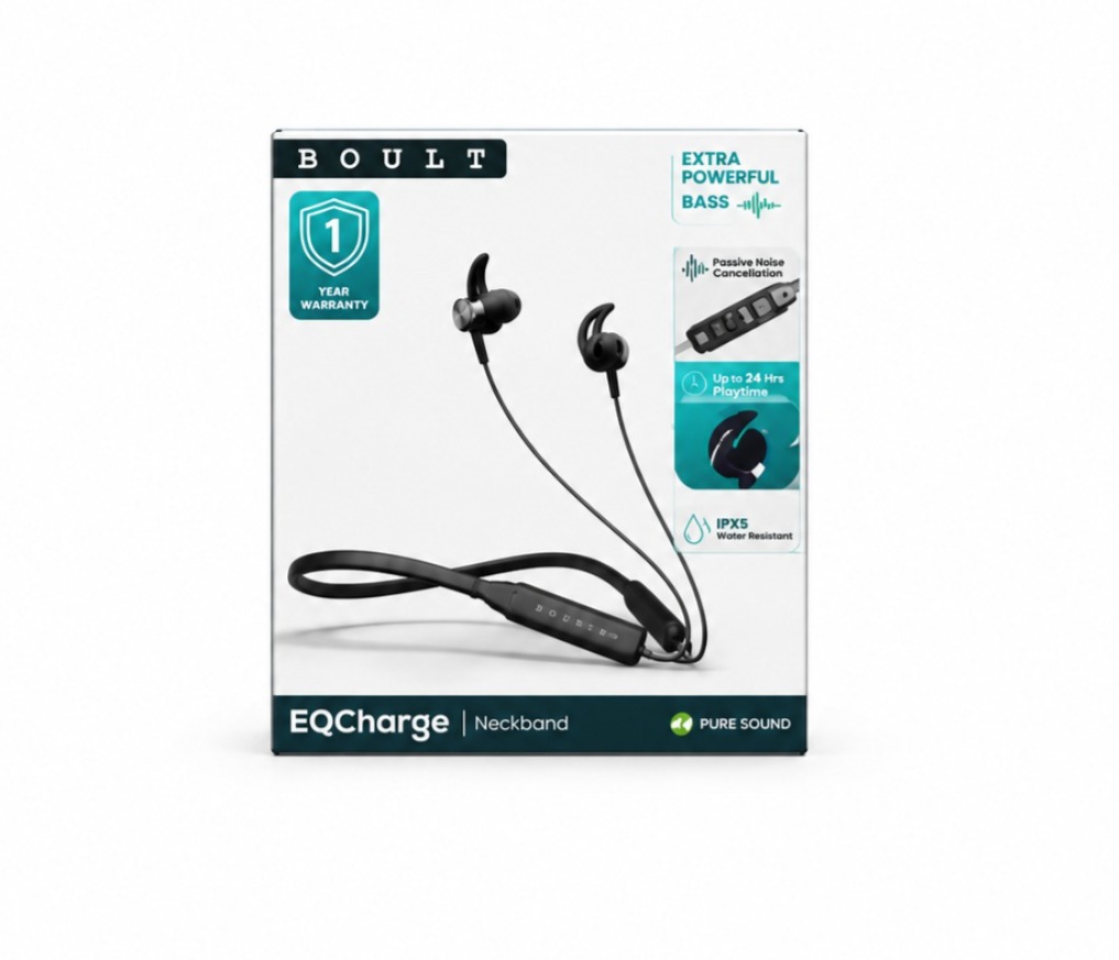 BOULT AUDIO EQCHARGE BLUETOOTH NECKBAND WITH 12MM DRIVERS