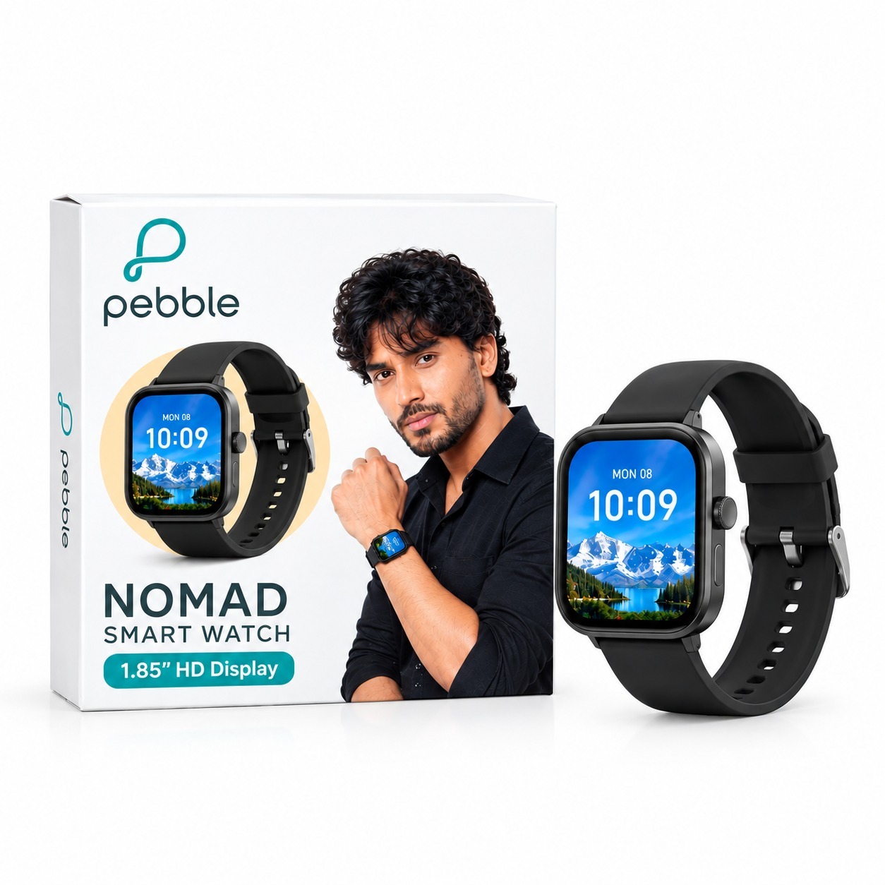Pebble Nomad Smartwatch with 1.85-Inch HD Display and Bluetooth Calling