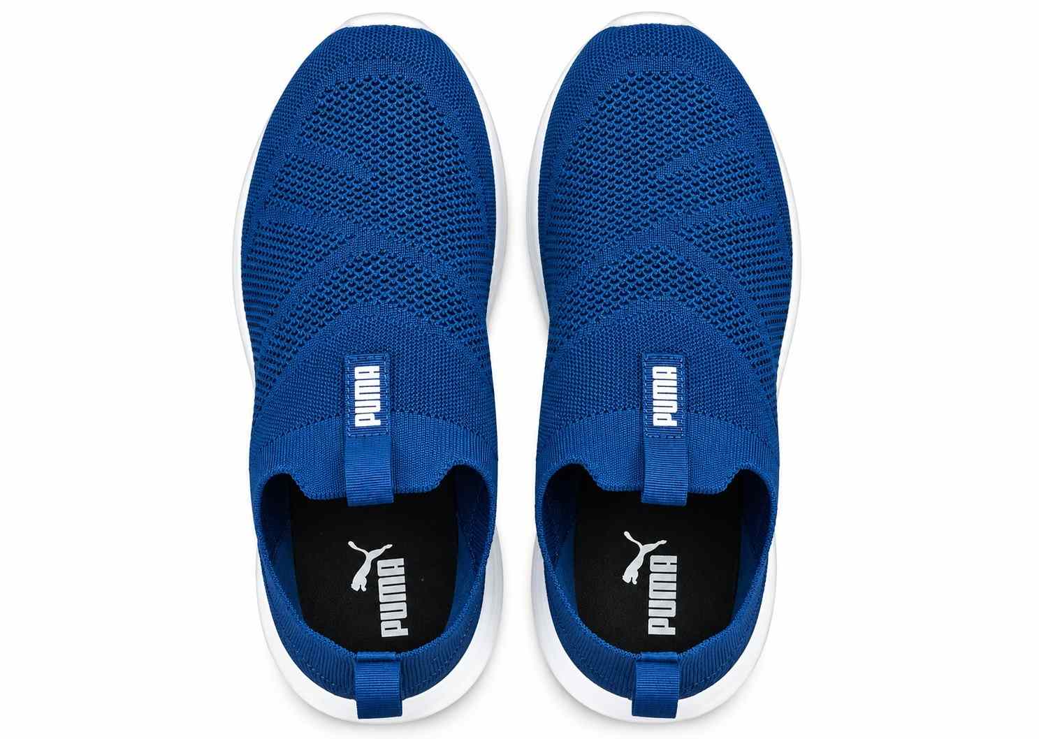 PUMA Cirque Men's Slip-On Shoes Persian Blue-PUMA White Textile Upper