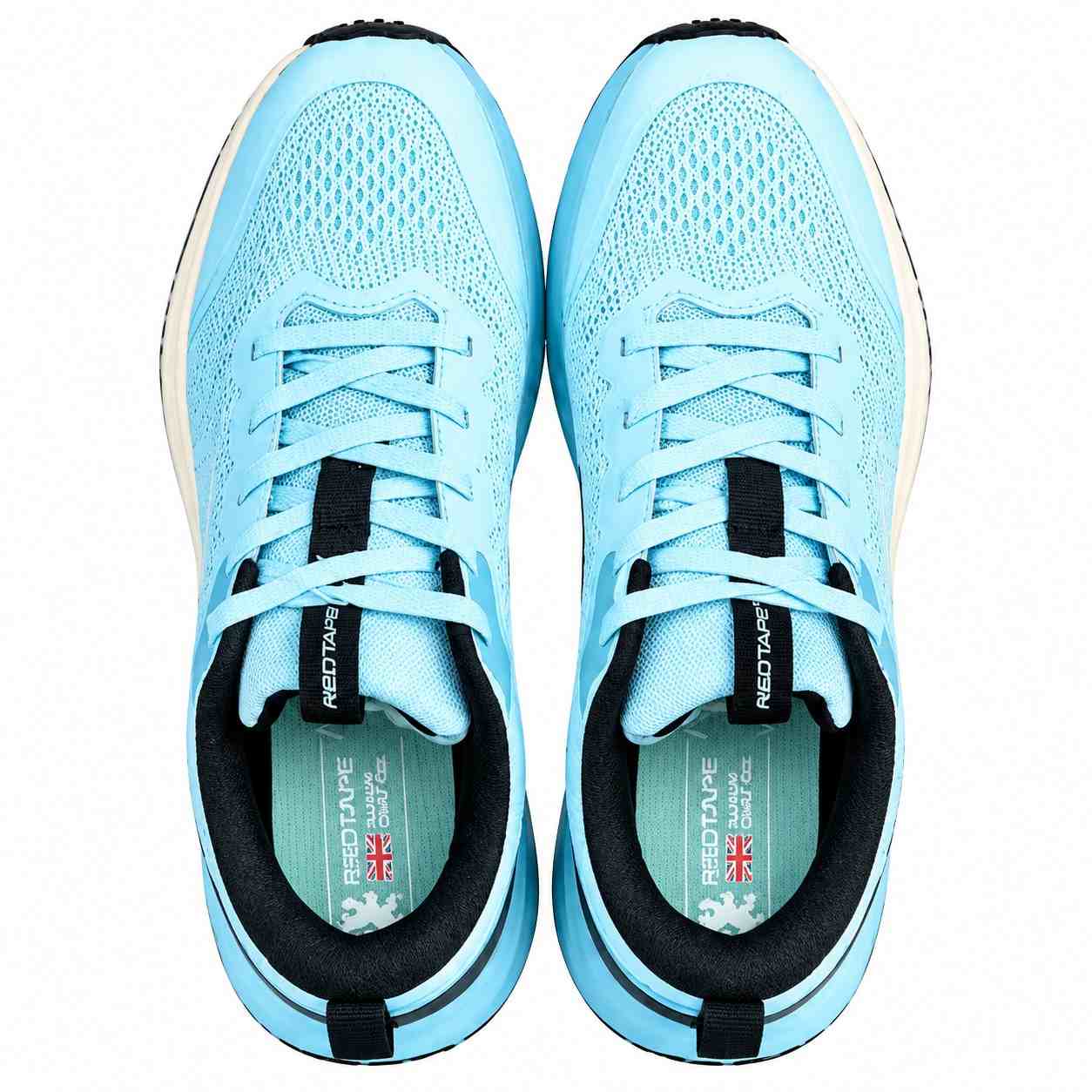 Red Tape RLO1814B women's athleisure sports shoes in light blue with breathable mesh upper and cushioned footbed