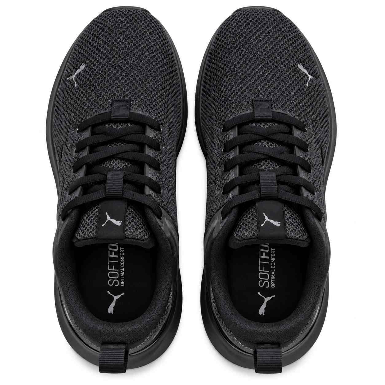 PUMA Cirque Slipon V1 men's running shoes in Black-Black with SoftFoam+ cushioning