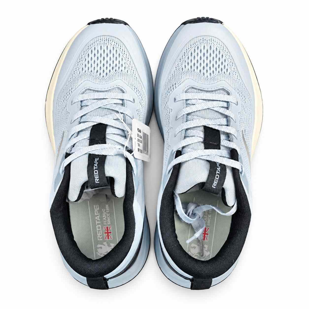 Red Tape men's white mesh sports shoes with lace-up design