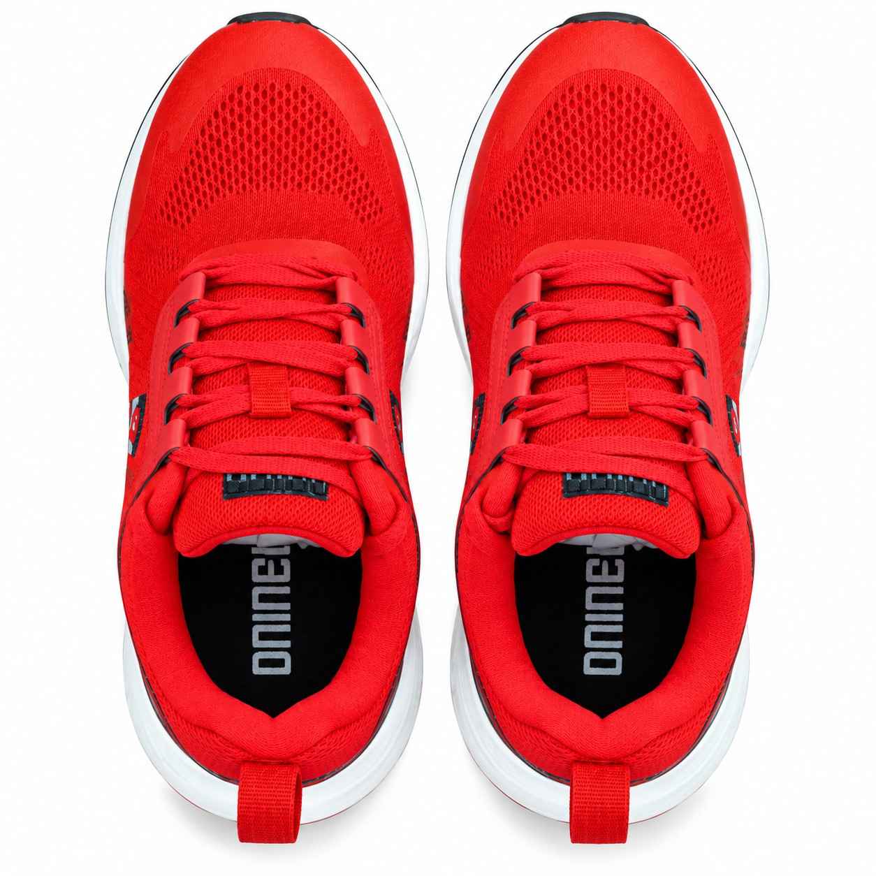 DNINE Speed R05 Men's Running Shoes Red White with Engineered Mesh and EVA Cushioning