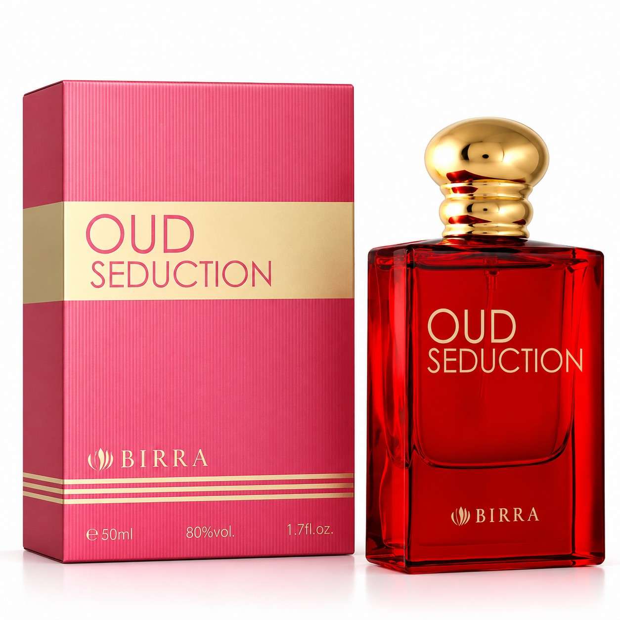 BIRRA Oud Seduction Eau de Parfum 50ml Red Perfume with Premium Oud Fragrance