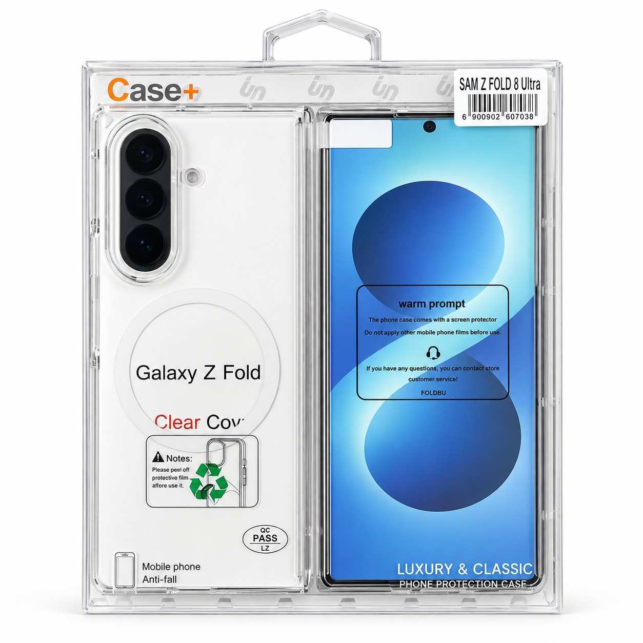 Samsung Galaxy Z Fold Clear Cover transparent protective smartphone case