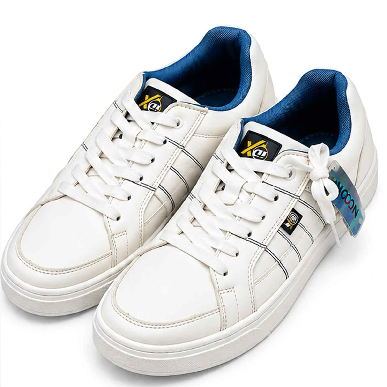 ID Men White Lace-Up Casual Shoes UK 10 – Classic White Men's Footwear
