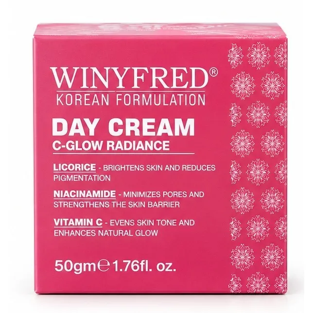 WINYFRED C-Glow Radiance Day Cream 50g – Vitamin C, Niacinamide & Licorice Extract
