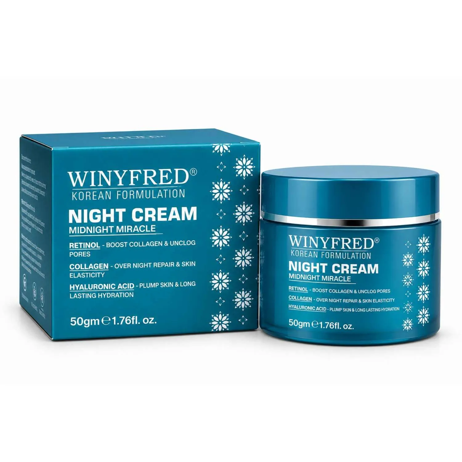 WINYFRED Midnight Miracle Night Cream 50g – Retinol, Collagen & Hyaluronic Acid